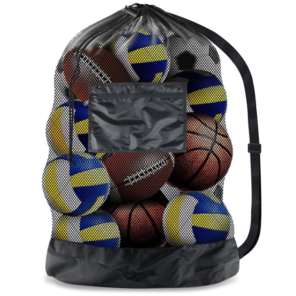 Optifit Large Football Bag for Volleyball Basketball Football Outdoor Sports Equipment with Zipper Pocket, Premium Football Carry Bag with Shoulder Strap Optifit Large Football Bag for Volleyball Basketball Football Outdoor Sports Equipment with Zipper Pocket, Premium Football Carry Bag with Shoulder Strap